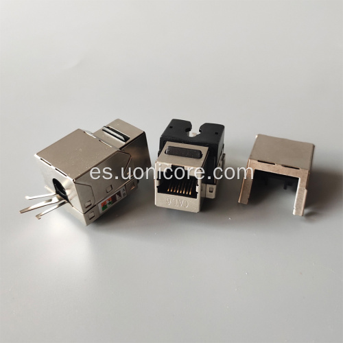 Conector jack keystone STP FTP cat6 RJ45